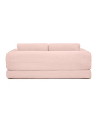 Streamdale Furniture 2-in-1 Folding Convertible Sofa Bed, Modern Corduroy Sleeper Couch with 2 Pillows