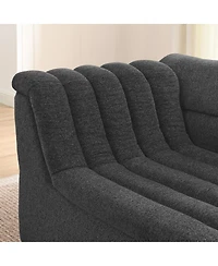 Streamdale Furniture 135" U-Shaped Modular Sectional Sofa with Chaise & Movable Ottoman