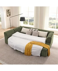 Streamdale Furniture 135" U-Shaped Modular Sectional Sofa with Chaise & Movable Ottoman