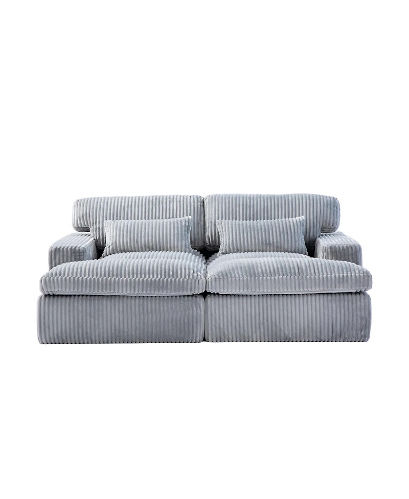 Streamdale Furniture Double Chaise Lounge Indoor, Oversized Upholstered Sleeper Cloud Couch