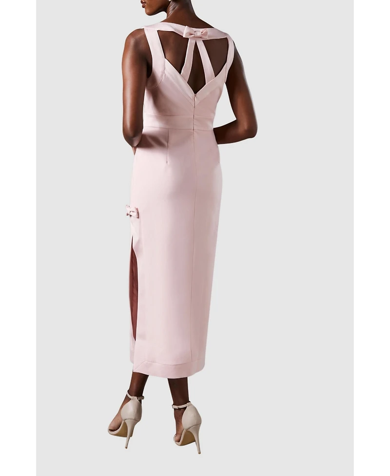 Coast Women's Bow Detail Round Neck Midaxi Dress