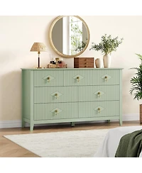 gaomon Fluted Dresser, 7 Drawer Modern Wood Storage Chest for Bedroom