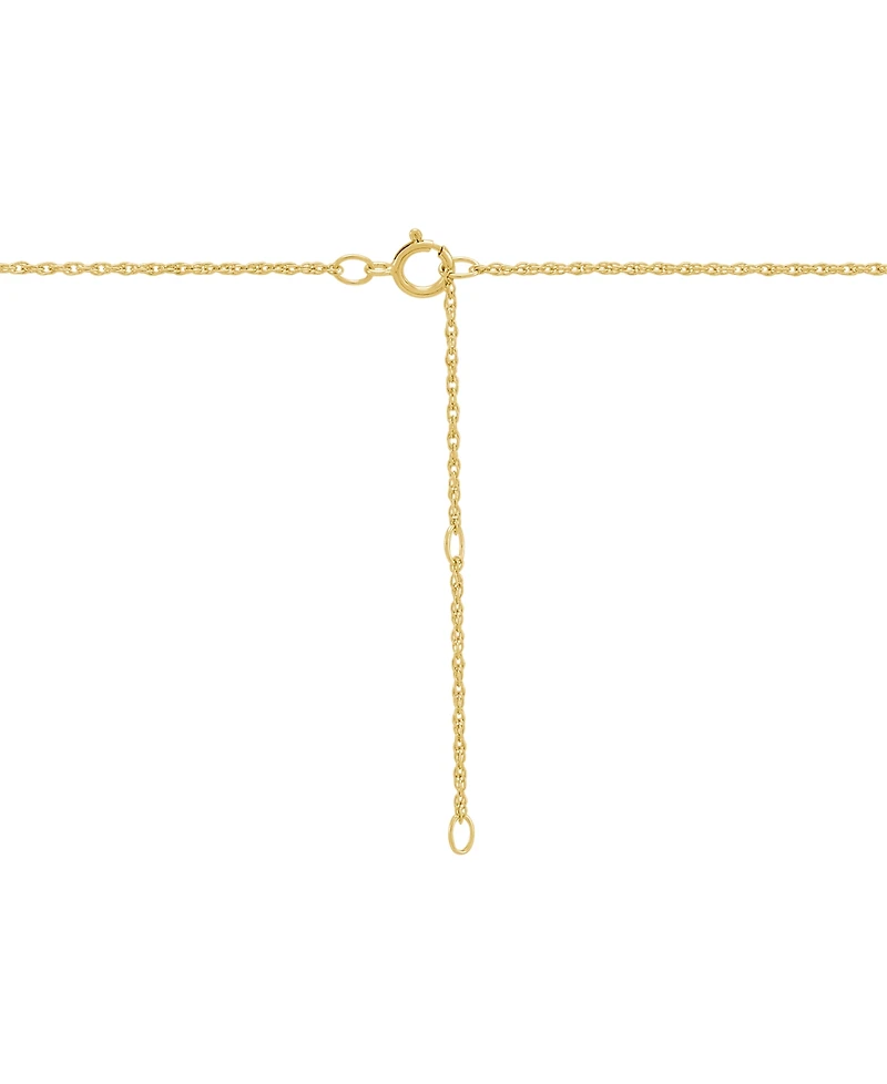 Macy's Onyx & White Topaz (3/8 ct. t.w.) Pendant Necklace in 14k Yellow Gold Over Sterling Silver