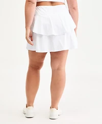 Id Ideology Plus Tiered Flounced Skort, Macy's Exclusive