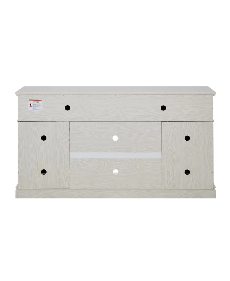 Streamdale Furniture Embossed Pattern Tv Stand with Storage, 58.27"W