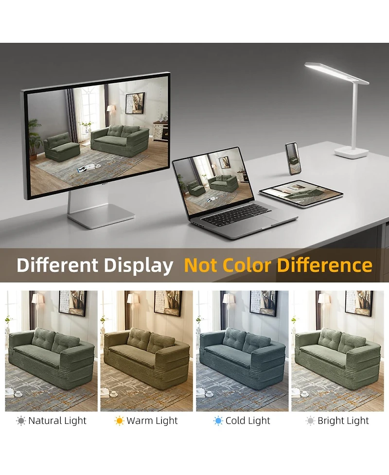 Streamdale Multi-Functional Sectional Sofa Bed with Independent Chaise Lounge