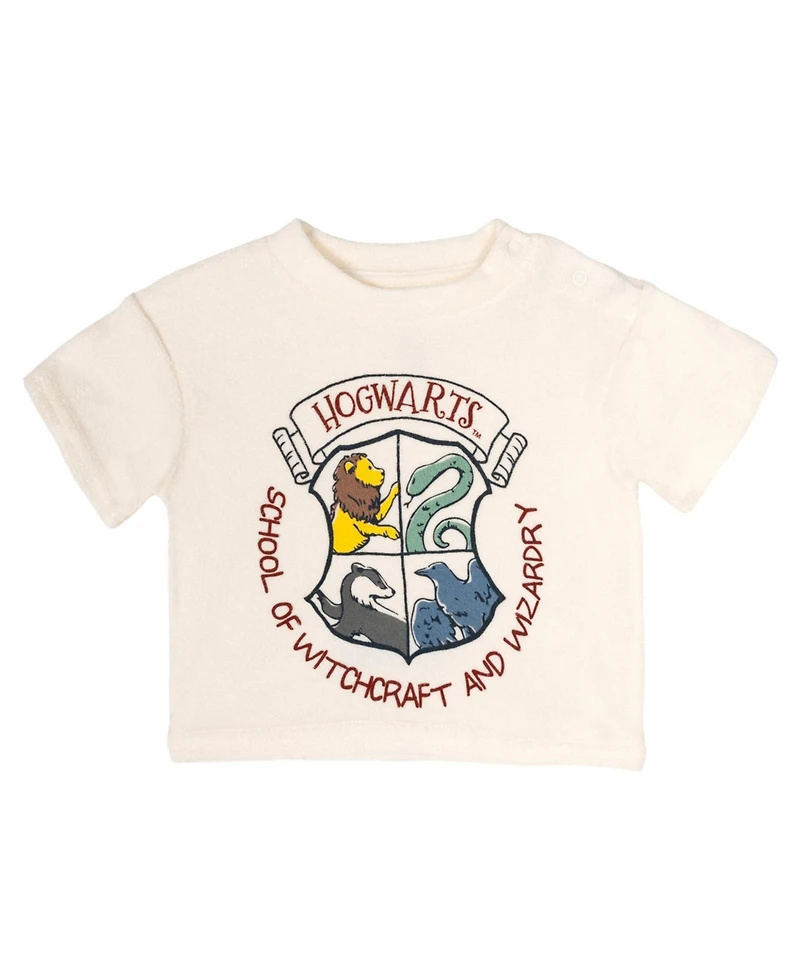 Harry Potter Baby Boys 3-Pc Hogwarts Crest Top, Argyle Shorts & Reversible Bucket Hat Set