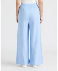 Ellen Tracy Women's Wide Leg Pant with Embroidered Hem