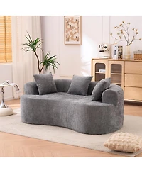 Streamdale Furniture chenille self-inflating 2-seater sofa with deep cushions