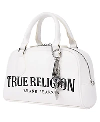 True Religion Bombe Logo Satchel with Charm