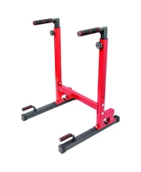 BalanceFrom Fitness BalanceFrom Multi-Function Home Gym Exercise Dip Stand, 500lb Capacity, Red