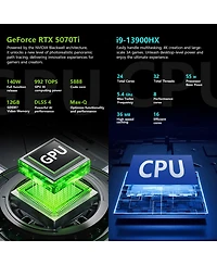 Thunderobot Radiant 16 Gaming Laptop 16" Wqxga Intel Core i9-13900HX 16GB Ram Nvidia GeForce Rtx 5070 Ti 1TB Ssd Storage Windows 11 Home