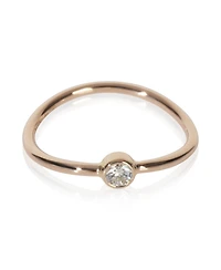 Pre-Owned Tiffany & Co Rose Gold Diamond Elsa Peretti Single Row Wave Ring