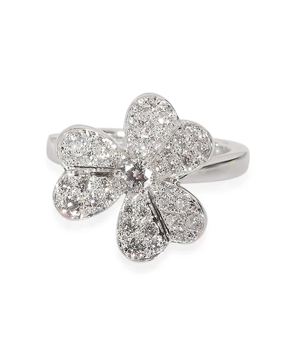 Pre-Owned Van Cleef & Arpels Frivole Ring in 18k White Gold 0.8 Ctw