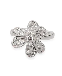 Pre-Owned Van Cleef & Arpels Frivole Ring in 18k White Gold 0.8 Ctw