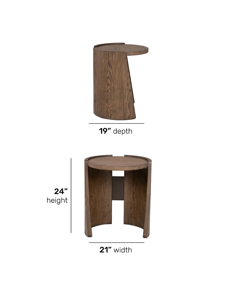 Cayden 24" Veneers Round End Table