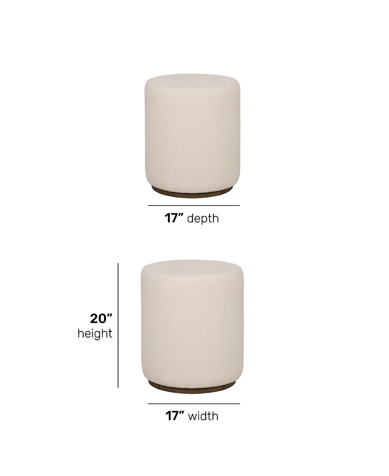 Cayden 20" Fabric End Table Pouf