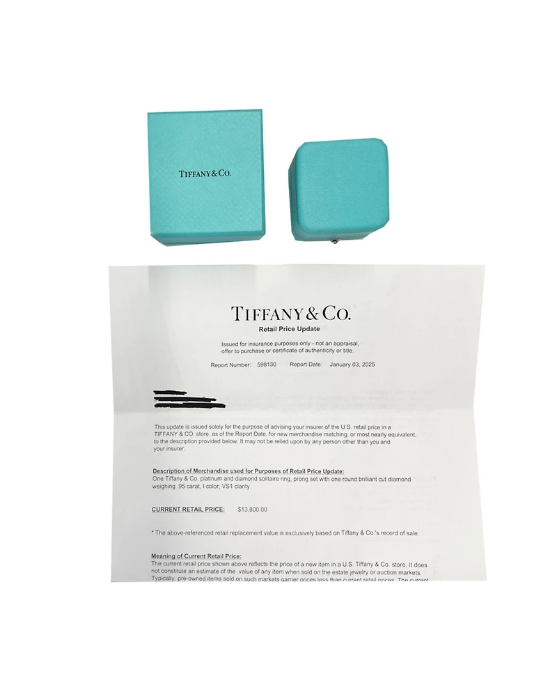 Pre-Owned Tiffany & Co ct Round Brilliant Diamond Engagement Ring