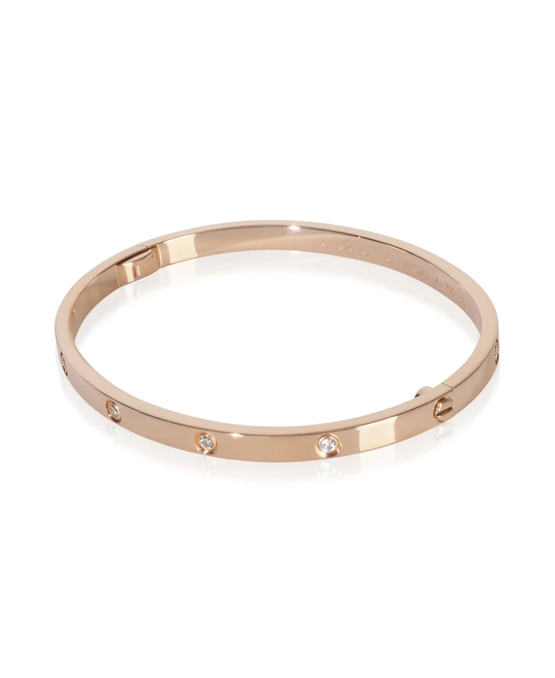 Pre-Owned Cartier Rose Gold Diamond Small Model Love Bracelet