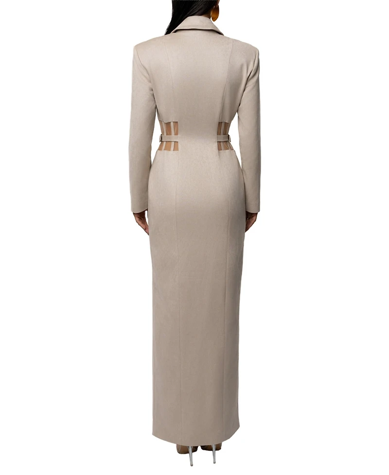 Jluxlabel Women's Toffee Haze Suede Dress