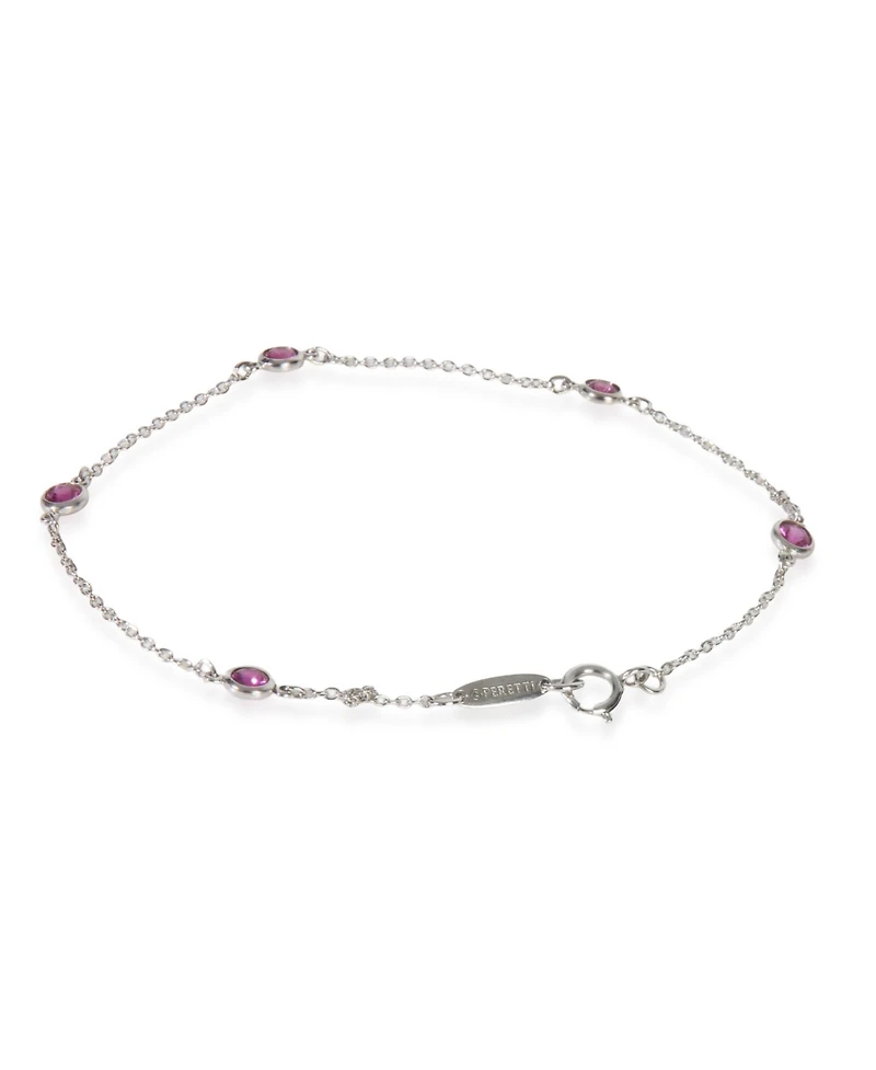 Pre-Owned Tiffany & Co Platinum Sapphire Elsa Peretti Color By The Yard Bracelet