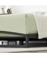 gaomon Simple Upholstered Panel Bed Frame, Modern Bed Base with Comfortable Headboard