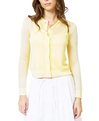 Central Park West Women's Serena Sheer Pointelle Cardigan