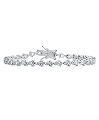 Bling Jewelry Delicate 12CTW Cz Pear Shape Teardrop Cubic Zirconia Tennis Bracelet Plated 7-7.5 Inch