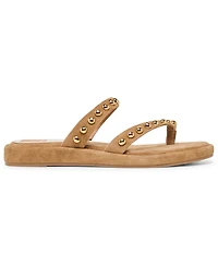 Dolce Vita Women's Amary Strappy Studded Toe Thong Flat Sandals