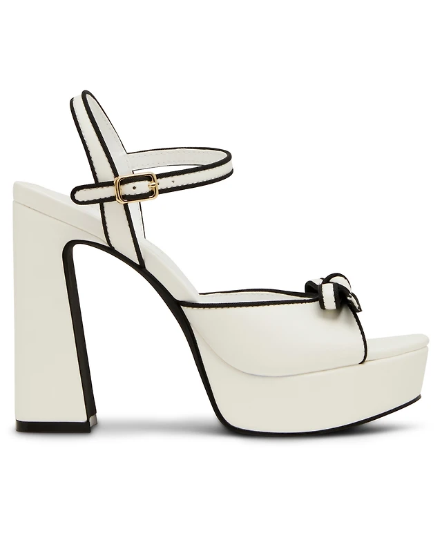 women's maccie beaded bow platform dress sandals Women's Nolino Beaded Bow T-Strap Dress Sandals, Created for Macy's
