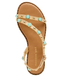 Madden Girl Women's Witty Embellished Strappy Flat Sandals