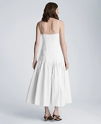 Kenneth Cole Women's Sweetheart Neck Bubble Flounce Midi Dress