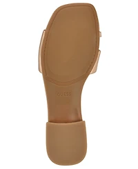 Guess Women's Tablita Embellished Toe Flat Slip-On Sandal