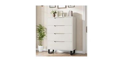 gaomon 4 Dresser for Bedroom, 41.5" Tall Dresser, Freestanding Vertical Drawer Cabinet with Storage