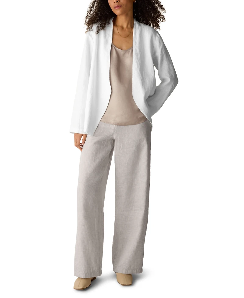 Eileen Fisher Women's Asymmetrical High Collar Cut-Away Jacket