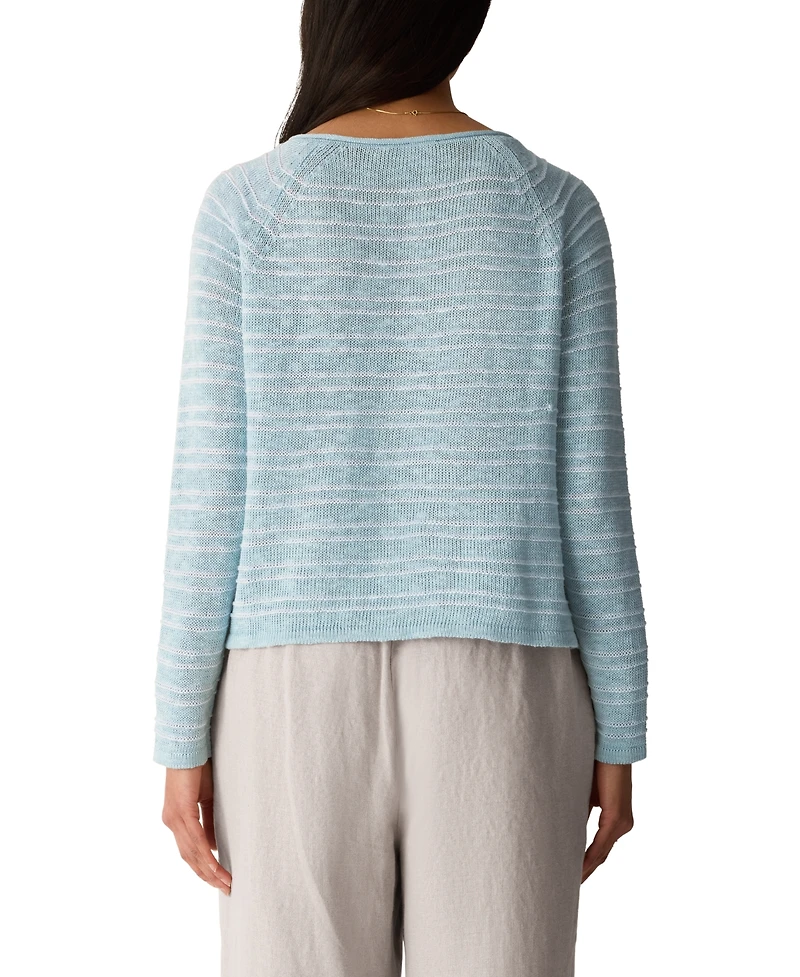 Eileen Fisher Women's Bateau Neck Textured Sweater