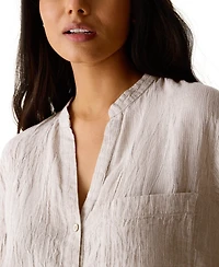 Eileen Fisher Women's Mandarin Collar Shirt