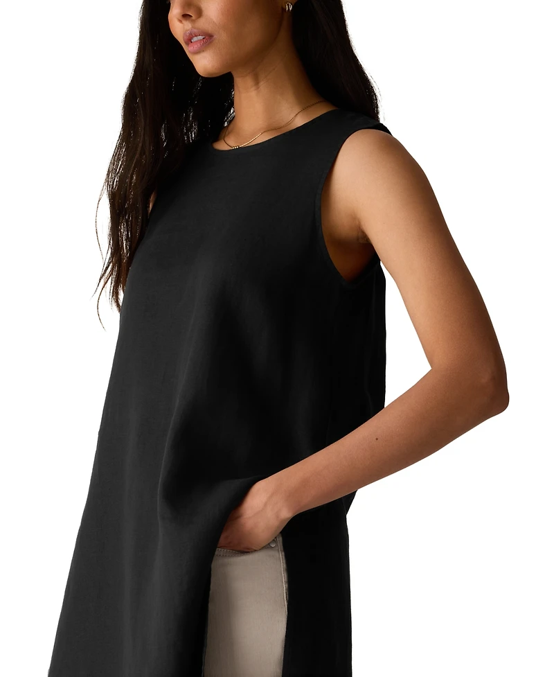 Eileen Fisher Women's Round Neck Tunic Top