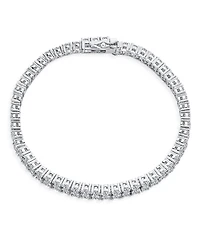 Bling Jewelry Classic Cocktail Stacked Multi Two Row Cz Cubic Zirconia Tennis Bracelet 7 Inch Silver Plated