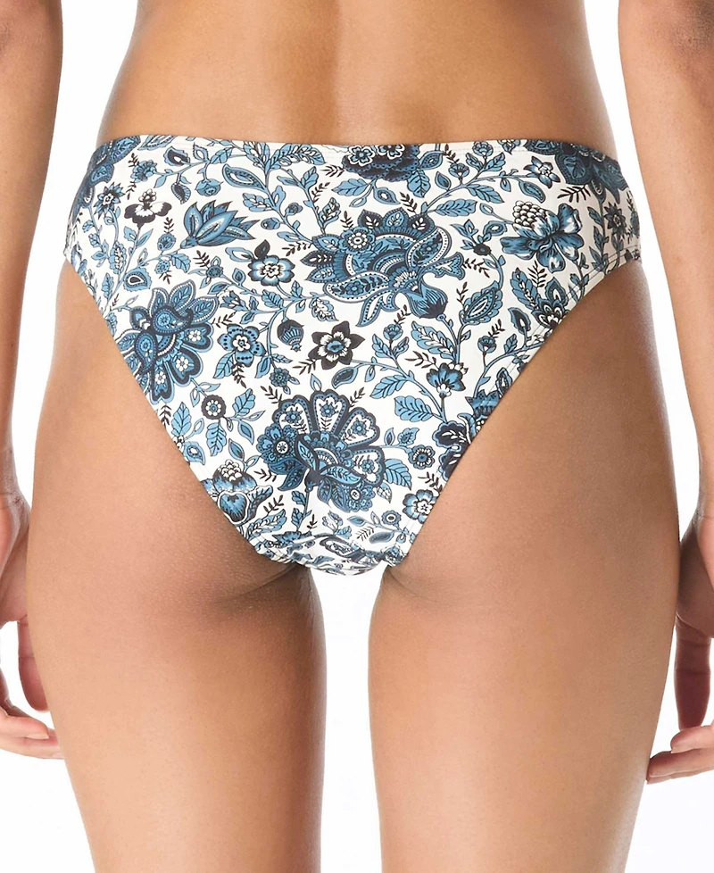 Michael Kors Women's Printed High-Leg Bikini Bottoms