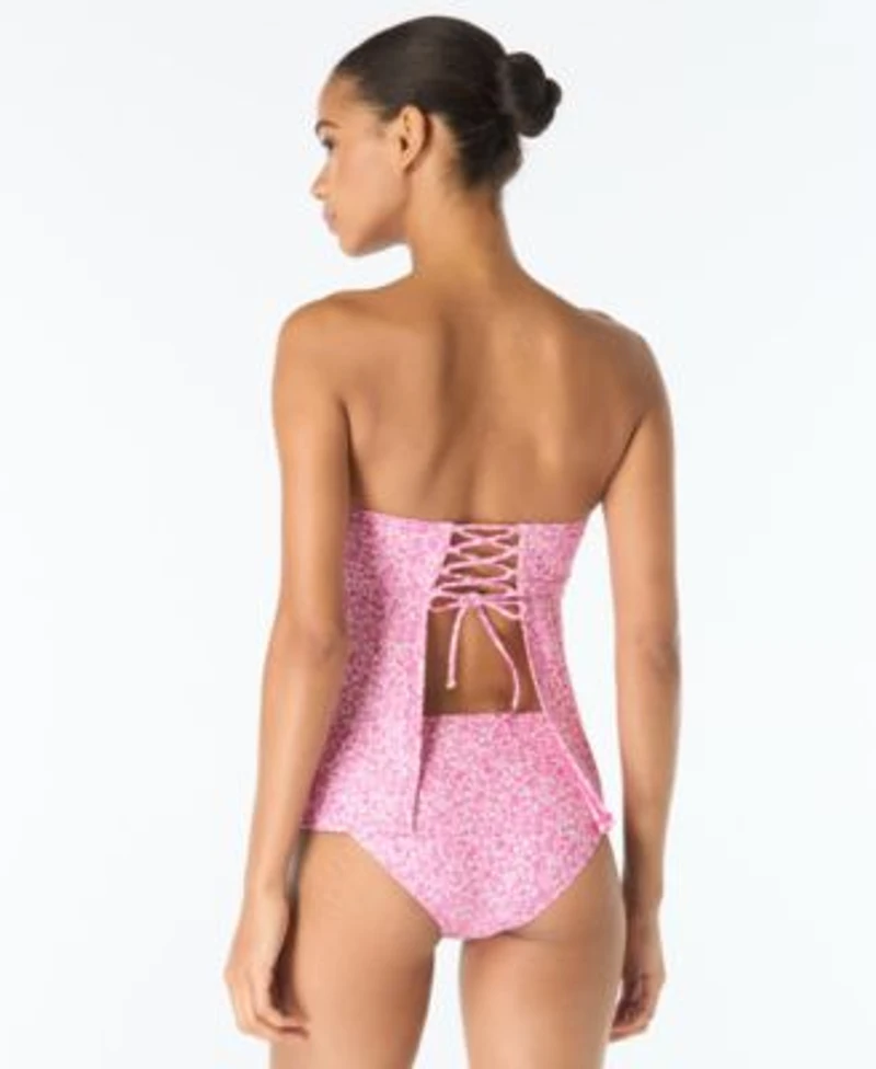Michael Kors Lace Up Tankini Top Hipster Bottoms