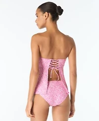 Michael Kors Lace Up Tankini Top Hipster Bottoms
