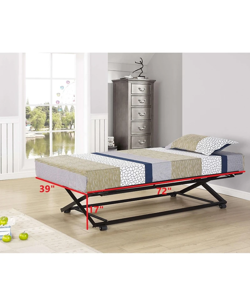 Kings Brand Furniture Pop-up Trundle Bed