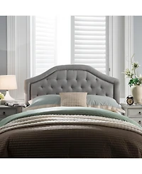 Streamdale Furniture Diamond Stitch Upholstered Headboard with Nail head Accents