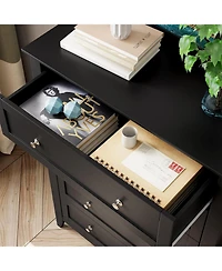 gaomon 5 Drawer Dresser for Bedroom Tall Cabinet with Deep Drawers Modern Wooden Chest for Entryway