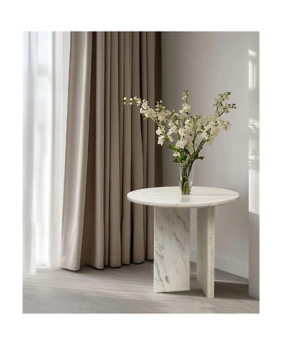 Streamdale Furniture Marble Coffee Table - Small 17.7 Inch