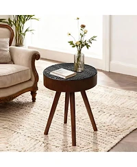 Streamdale Furniture 15.7" Round Side Table - Modern Accent Nightstand for Compact Spaces