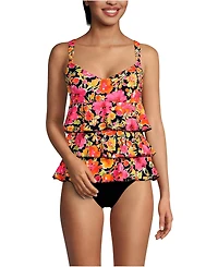 Lands' End Women's Ruffle Fauxkini One Piece Swimsuit