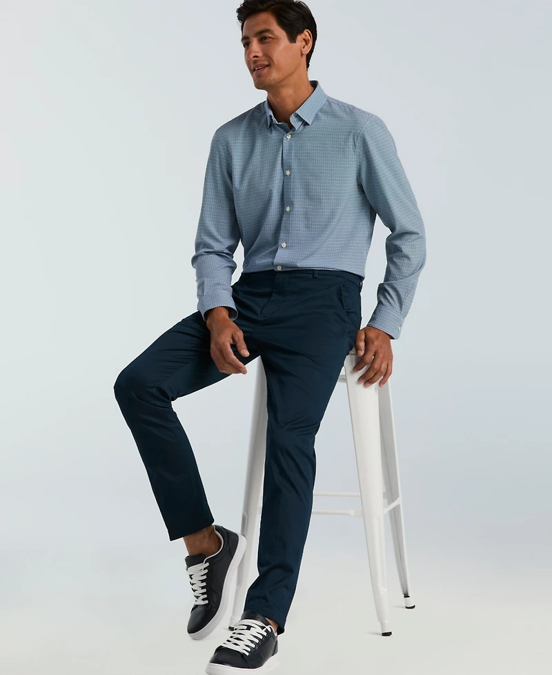 Perry Ellis Men's Slim-Fit Mini Geometric Print Shirt