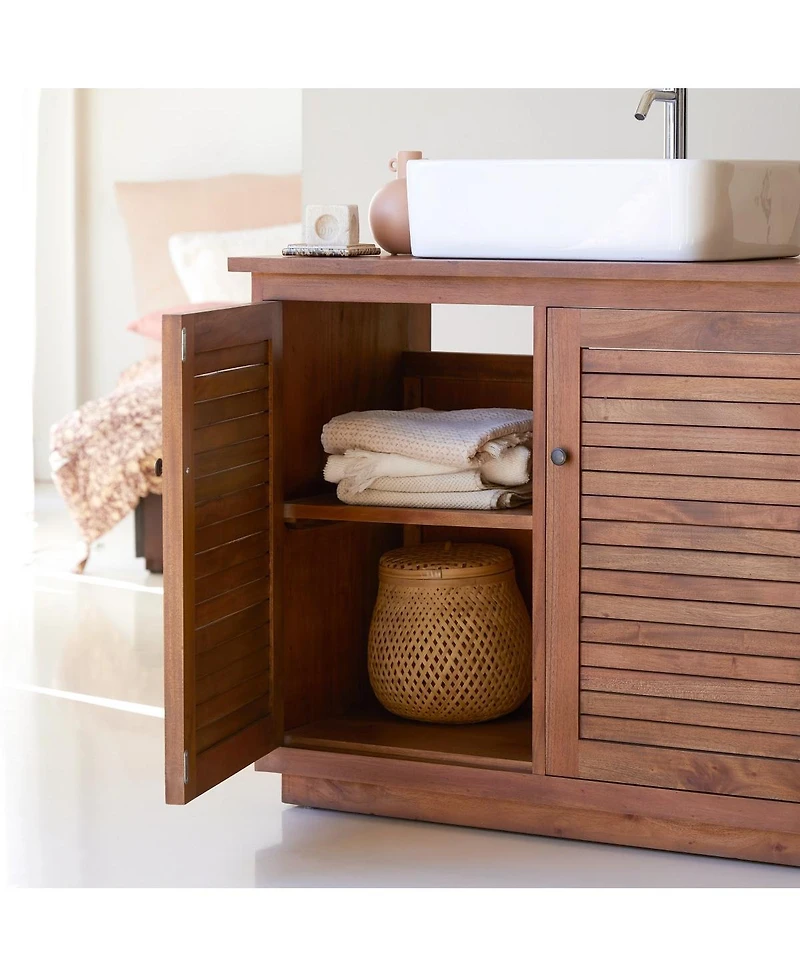 Tikamoon Acacia Wood Washstand 97 cm Loggia